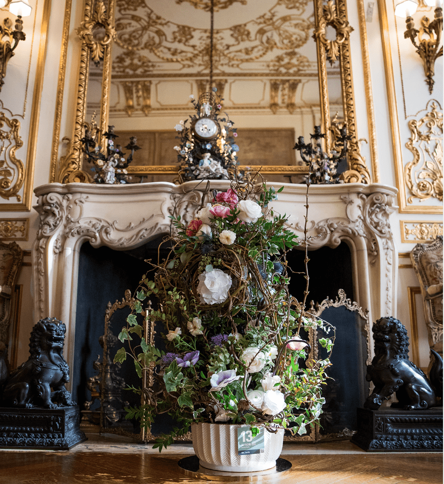 Art in Bloom DC, AI Fiori, Floral design with lots of greenery